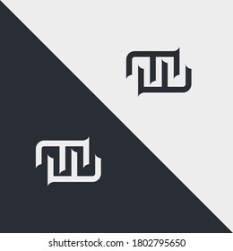 Letras abstractas plantilla de logotipo M y W. Logo de M, W. Plantilla de logotipo comercial. Vector. Logo mínimo. Monograma.