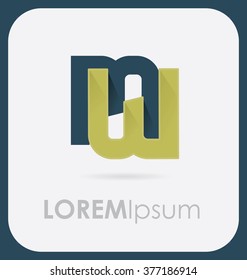 Abstract letters M and W logo vector  template