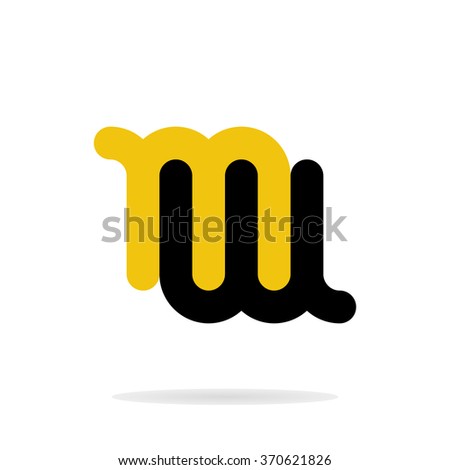 Abstract letters M and W logo template. M, W logo. Letters logo. M, W icon. Business logo template. Vector. Minimal logo. Monogram. Isolated logo