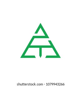 abstract letters m2 triangle lines logo