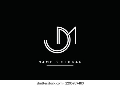 Abstract letters MG, GM logo vector icon.