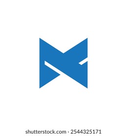 abstract letters mnc simple geometric logo vector 