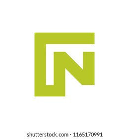 abstract letters n square logo vector