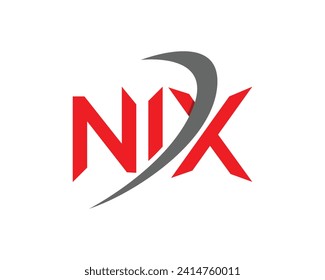 Abstract letters NIX logotype icon. NIX Letters Minimal Logo Design. Modern Flat Trendy NIX letters Vector Design Template.