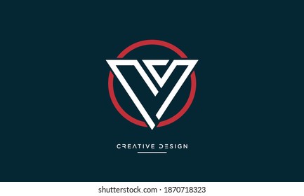 Abstract Letters NS, SN Logo Emblem Monogram Vector Template