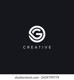 Abstract Letters OG GO Creative Logo Initial Based Monogram Icon Vector symbol.