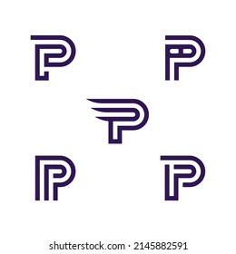 Abstrakte Buchstaben pro Monogramm Logo-Vorlage
