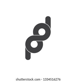 abstract letters pd infinity line logo vector