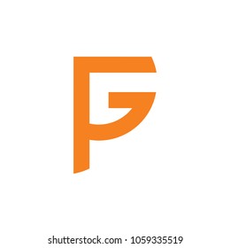 abstract letters pg geometric logo