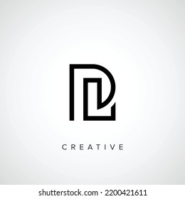 Abstract letters PL, LP, P, L initials monogram logo concept on luxury background.