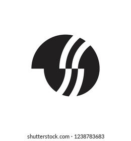 abstract letters sd geometric logo 