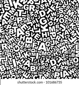 Abstract letters seamless pattern.