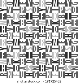 Abstract letters seamless pattern. 