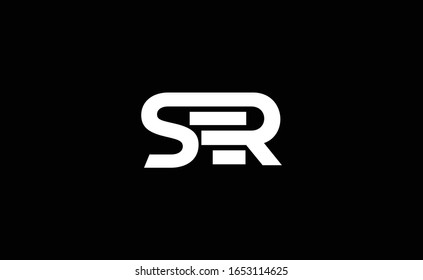 Abstract letters SR or SER combination. Vector logo design