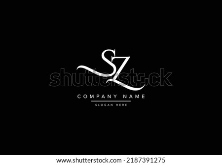 Abstract Letters SZ Logo Monogram. Vector design Stock fotó © 