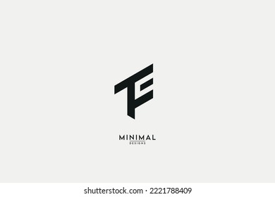 Abstrakte Buchstaben TF, FT, T, F Firmenlogo Initial-Monogram-Symbol Vektor.
