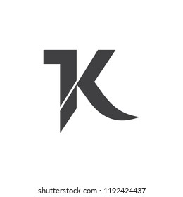 Abstract Letters Tk Simple Geometric Logo