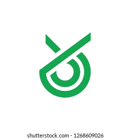 abstract letters yc simple geometric logo vector