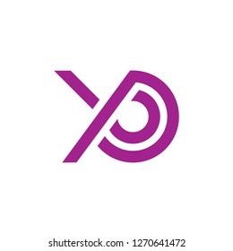 abstract letters yc simple geometric logo vector