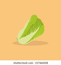 Abstract Lettuce on a light orange background