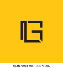 Abstract LG GL Letters Logo Initial Based Monogram Icon Vector