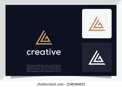 Abstract LG Letters Logo Initial Based Monogram Icon Vector.