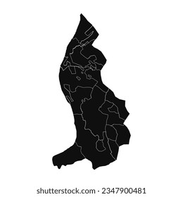 Abstract Liechtenstein Silhouette Detailed Map, can be used for business designs, presentation designs or any suitable designs.
