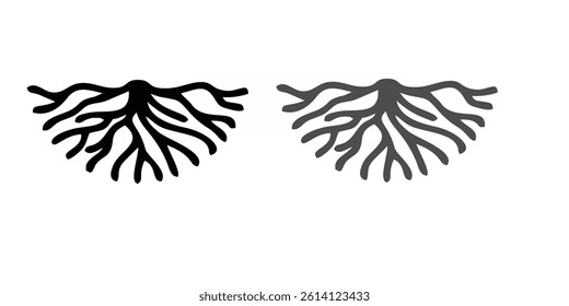 abstract life root logo icon vector on transparent background