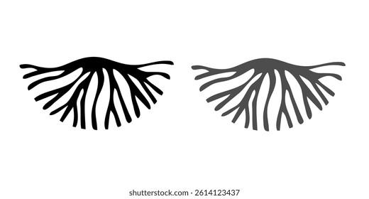 abstract life root logo icon vector on transparent background