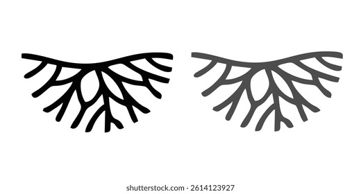 abstract life root logo icon vector on transparent background