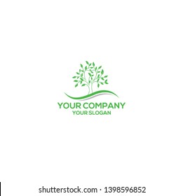 abstract of life tree logo design
