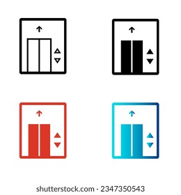 Abstract Lift Elevator Silhouette Illustration, can be used for business designs, presentation designs or any suitable designs.