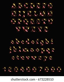 abstract light alphabet