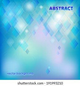 Abstract light background with blue  rhombus.