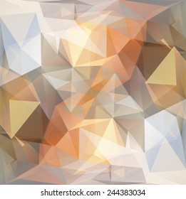 Abstract light background with brown and gray triangles. EPS-10