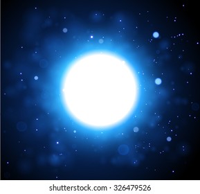 Abstract Light Background. Light Circle Banner. Vector Illustration.