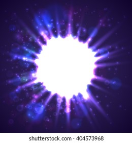 Abstract Light Background. Light Circle Banner. Vector Illustration. EPS10