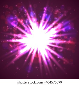 Abstract Light Background. Light Circle Banner. Vector Illustration. EPS10