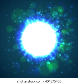 Abstract Light Background. Light Circle Banner. Vector Illustration. EPS10