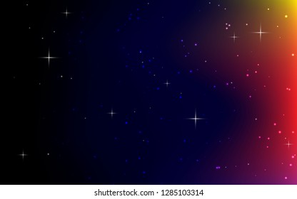 Abstract light background. colorful star light. black background.
