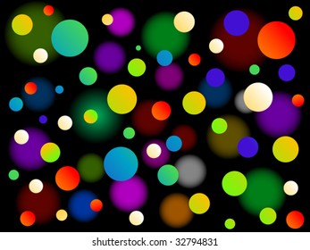 Abstract light background from coloured circles.