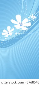 Abstract light background with flowers