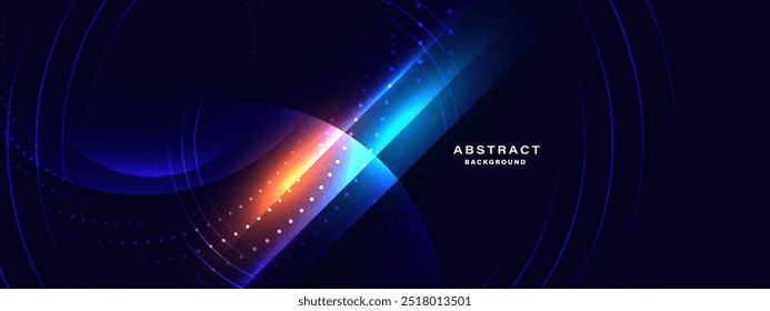 Fondo de luz Abstractas con líneas geométricas. concepto de tecnología. Vector