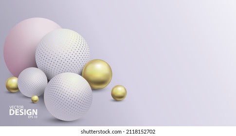 Abstract light background with geometric rounded shapes.