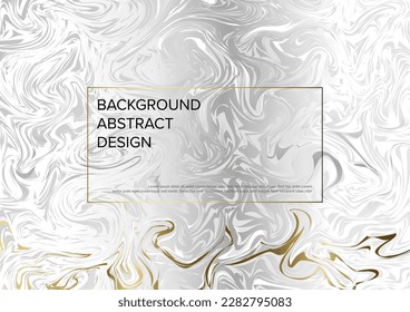 Abstract light background with gray marble effect and place for your text. Nice fresh background for banner flyer header or social media status with golden accent