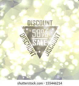 Abstract light  background with label for sale