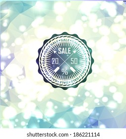Abstract light  background with label for sale