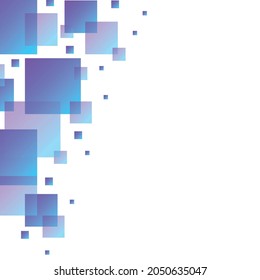 Abstrakter heller Hintergrund mit vielen blauen Quadraten - Vektorgrafik