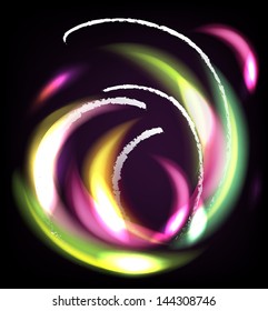Abstract light background with neon lines
