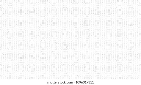 Abstract light background of small rings and ellipses in white and gray colors.